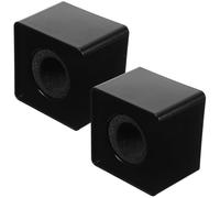 HOLIDYOYO 2pcs Stations de Drapeaux de Microphone en Abs Solide, Forme Carrée Portable et Facile à Transporter pour Interviews Professionnelles et Publicité