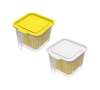 HOLIDYOYO 2pièces Boîtes De Rangement Étagères Pour Légumes Avec Système De Drainage Accessoire Pratique Pour Cuisine Frigo Préservation Des Aliments