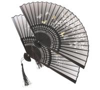HOLIDYOYO 2pièces Éventails Pliants avec Franges De Décoration Style Chinois Vintage Accessoire Élégant pour Et