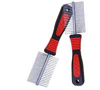 HOLIDYOYO 2pièces Lot De Peignes Pour Chiens Peignes De Toilettage Acier Inoxydable Outils De Nettoyage Pour Chiens Et Chiots