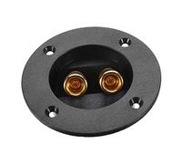 HOLIDYOYO 3 pièces Connecteur de Borne à Vis Voies pour Enceintes et Caissons de Basse Lot de Contacts Plaqués Or Compatible Fiche Banane Câble et Cosse Sertir Accessoires DIY Audio Maison