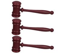 HOLIDYOYO 3 Pièces Mini Maillet en Plastique, Accessoire de Costume Juge | Finition Lisse, Texture Réaliste, Léger à Transporter, pour Photo t Rôle de Juge