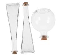 HOLIDYOYO 3pièces Bouteilles Verre pour Cérémonie De Sable Ensemble De Bouteilles Transparentes avec Couvercle pour Mariage Souvenirs Élégants Et Décoratifs pour Créer des Rituels