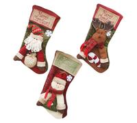 HOLIDYOYO 3pièces Chaussettes De Noël à Bonbons Décorations De Fête Design Élégant Capacité pour Et Douceurs