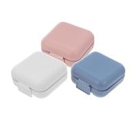 HOLIDYOYO 3pièces Pilulier de Voyage à Compartiments Boîte à Compacte et Hermétique pour Vos Comprimés et Vitamines Lors des Déplacements