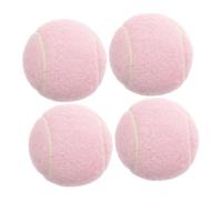 HOLIDYOYO 4 pièces Balles de Tennis Entraînement Caoutchouc Rose Légères et pour Débutantes et Entraînement Junior