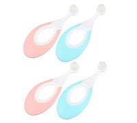 HOLIDYOYO 4 pièces Brosse à Dents Garçon Fille Douce de Brosse Entraînement pour Garçon Fille avec Design Ergonomique Roses Bleues pour Hygiène Optimale