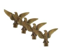 HOLIDYOYO 4 Pièces Ornement d'aigle pour Mât de Drapeau, Plastique Or | Tête D'aigle, Partie Supérieure Décorative, Usage Extérieur, Style Classique