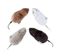 HOLIDYOYO 4 Pièces Remonter Souris Mécaniques Amusants pour Chats Garçon Fille Horlogerie de Course Couleurs Aléatoires Couleur Aléatoire