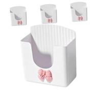 HOLIDYOYO 4 pièces Support Mural Téléphone Auto Adhésif Abs Rangement Mural pour Télécommande et Smartphone Design sans Perçage pour Maison Blanc