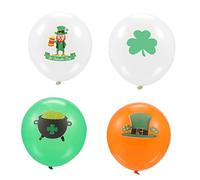 HOLIDYOYO 40 Pièces Ballons de Fête Saint Patrick Décorations Latex Accessoires Photo Ballons Quatre Chapeaux Verts et Pots de Idéaux pour Célébrations Festives