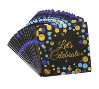 HOLIDYOYO 40 Pièces Serviettes de Graduation Imprimées Lot de Jetables et pour Célébrations de Fin Études Décorations Élégantes pour Types de
