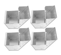 HOLIDYOYO 4pièces Mangeoire Métal pour Capacité Distributeur De Nourriture à Gravité pour Élevages Et Pâturages