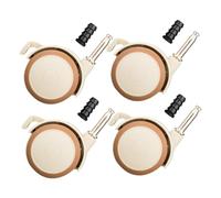 HOLIDYOYO 4pièces Roulettes Pour Berceau Silencieuses Avec Frein Pour Meubles Roulettes Pivotantes Robustes à Double Roue Mobilité Douce Et Verrouillable Pour Lit Garçon Fille Et Meubles Pol