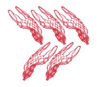 HOLIDYOYO 5 Paquet Filet Rouge pour Alimentation Poulets avec Crochet, Grosse Capacité, Réutilisables en Polyester, Mangeoire Suspendue pour Fermes Occupées et Pâturages