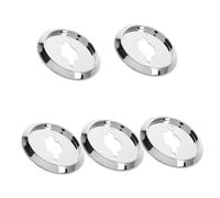 HOLIDYOYO 5 pièces Base de Bouton Rotatif pour Cuisinière à Gaz Abs Électroplaqué Lot de Remplacement pour Plaque de Cuisson Four et Gril Accessoires de Commande Argentés