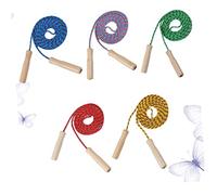HOLIDYOYO 5 pièces Lot de Cordes à pour Garçon Fille Poignée Ergonomique Confortable Corde de Fitness pour Entraînement et Jeux Couleurs Aléatoires Couleur Aléatoire Couleur Aléatoire