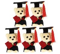 HOLIDYOYO 5 Pièces Ours de Remise Adorable avec Chapeau Figurines de Graduation Multi Fonctionnelles pour