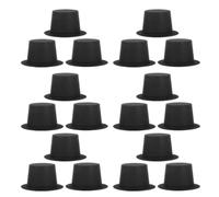 HOLIDYOYO 50 Pièces Mini Chapeau Noir en PVC Floqué, Style Clown | Format 3cm, Fixation Facile, Nettoyage Simple, pour Boîtes Présents, Créations DIY, Écoles et Décorateurs Événementiels