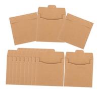 HOLIDYOYO 50 pièces Pochettes Kraft Papier pour CD DVD Étui de Rangement et Résistant Aux Déchirures Protection Anti-Rayures et Anti-poussière pour Disques Organiseur Compact pour Maison et