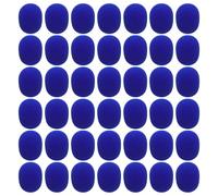 HOLIDYOYO 50 Pièces Protection de Microphone Housse en Mousse pour Microphone en Sponge Bleu, du Bruit, Compatible Micro et Micro-casque, pour Diffusion et Streaming