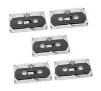 HOLIDYOYO 5pièces Lot de Cassettes Vierges Audio Enregistrables avec Boîtier Transparent pour Enregistreur de Messages et Voix