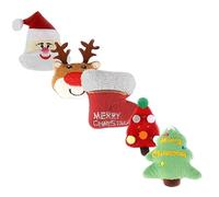 HOLIDYOYO 5Pièces Noël Peluche pour Chat de Noël avec Arbre Renne Père Noël Botte Interactifs pour Activité de Votre