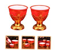 HOLIDYOYO 6 Pièces Coupe à Offrande Délicate à Pied Bol Eau Bouddhiste Petit pour Temple Décoration Zen et Relaxation Cadeau Spirituel Pratique