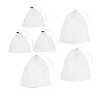 HOLIDYOYO 6 pièces Filtres à Thé Réutilisables avec Cordon Sacs de Cuisson Maille Non Tissée Infusion Café Grandes Quantités et Portable pour Maison et Usage Commercial