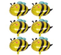 HOLIDYOYO 6 Pièces Lot de Ballons Abeille Gonflables Décorations de Fête Printemps pour Garçon Fille Ballons Thème Miel Sourire Cartoon Accessoires Anniversaire