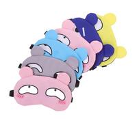 HOLIDYOYO 6 pièces Masques de Sommeil Doux Lot Designs Cartoon Mignons Masque Nuit Ajustable Léger pour Adultes Garçon Fille Détente et Voyages