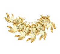 HOLIDYOYO 6 pièces Pendentifs Laiton Vintage Forme Poisson Creux pour DIY Porte-clés Décoratifs Chic et Résistants