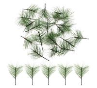 HOLIDYOYO 60 Branches de pin artificielles Vertes - Petites brindilles - Décoration végétale Artificielle pour couronnes et décorations de Jardin et de fêtes