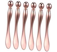 HOLIDYOYO 6pièces Applicateur De Contour des Yeux Spatule Outil De Massage pour Visage De Rose Doré