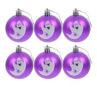 HOLIDYOYO 6pièces Boule Suspendue Décoration Halloween De Boules Fantômes Blanches pour Fête Accessoire De Décoration pour Halloween Et Célébrations Festives