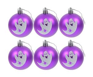 HOLIDYOYO 6pièces Boule Suspendue Décoration Halloween De Boules Fantômes Blanches pour Fête Accessoire De Décoration pour Halloween Et Célébrations Festives