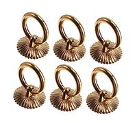 HOLIDYOYO 6pièces Poignées De Meuble Dorées Anneaux Pour Armoires Bibliothèques Et Chaussures Installation Facile