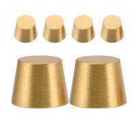 HOLIDYOYO 6pièces Présentoir Laiton Rehausseurs de Plateau pour Bois et Métal Antidérapants pour Boîtes à Bijoux et Meubles de Cuisine