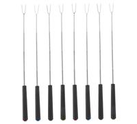 HOLIDYOYO 8 pièces Brochettes Bbq Télescopiques Inox avec Rotation Manuelle Manches Plastiques Colorés pour Camping et Feu de Camp