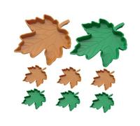 HOLIDYOYO 8 pièces pour Reptiles Plastique Érable Réaliste Grand Bol Eau et Nourriture pour Tortues Lézards Serpents Dragons Barbus Vert et Jaune