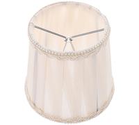 HOLIDYOYO Abat-jour en Tissu Beige Clair pour Douille E14, Abat-jour de Remplacement pour Lampadaire, à Suspendre et Applique Murale, Design Simple Style Campagnard, Décoration Intérieure,