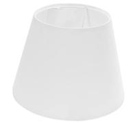 HOLIDYOYO Abat-jour en Tissu et Métal E27 25 Cm Blanc Doublure Blanche Ce pour Lampes de Table et Lampadaires Usage Intérieur Décor Salon Moderne