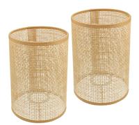 HOLIDYOYO Abat-Jour Rotin Tissé 14X14X14 Cm Pour Lampe Sur Pied Et Suspension Couvre-Plafonnier Naturel Pour Décoration Intérieure Maison Et Hôtel