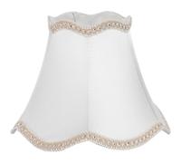 HOLIDYOYO Abat-Jour Vintage en Tissu pour Lampe de Table E27 Petit Abat-Jour Cloche 25 CM Couleur Lait Soyeux Compatible Applique Murale et Lampe de Chevet Diffuseur de Lumière Chaude