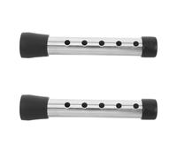 HOLIDYOYO Accessoires pour Déambulateur Réglables - Lot de 2 Pieds de Support en Acier Inoxydable avec Patins en Caoutchouc - Tiges Télescopiques de Remplacement pour Aides à la Marche Kit