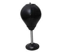HOLIDYOYO Balle de Boxe de Bureau Petite avec Ventouse Forte Ressort Métallique Solide Pompe à Air Incluse Stress pour Entraînement de Frappe et Coordination à ou Noir