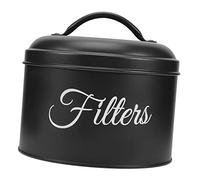 HOLIDYOYO Bocal Hermétique en Métal Noir pour Conservation Café et Thé, Boîte de Rangement Scellée, Capacité Moyenne, Adapté la Cuisine Maison, Boisson et Épices,