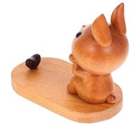 HOLIDYOYO Bois de Santal Support de Téléphone pour Bureau Lapin, Tablette | Angle de Vision Confortable, Support Stable Qui Ne Bascule Pas Facilement, pour Élèves et Employés