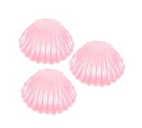 HOLIDYOYO Boîte à Bijoux en Coquillage Perlé Petite Taille Plastique Rigide Boîte à Dragées Décorative pour Mariage et Fête Lot de 3 Rose Nacré