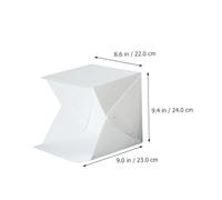 HOLIDYOYO Boîte à Photographie Pliable 20 CM LED Intégrée Mini Tente Cube Légère en EVA 2 Fonds Colorés pour Studio Photo Portable Éclairage USB pour Photos et Vidéos Professionnelles
